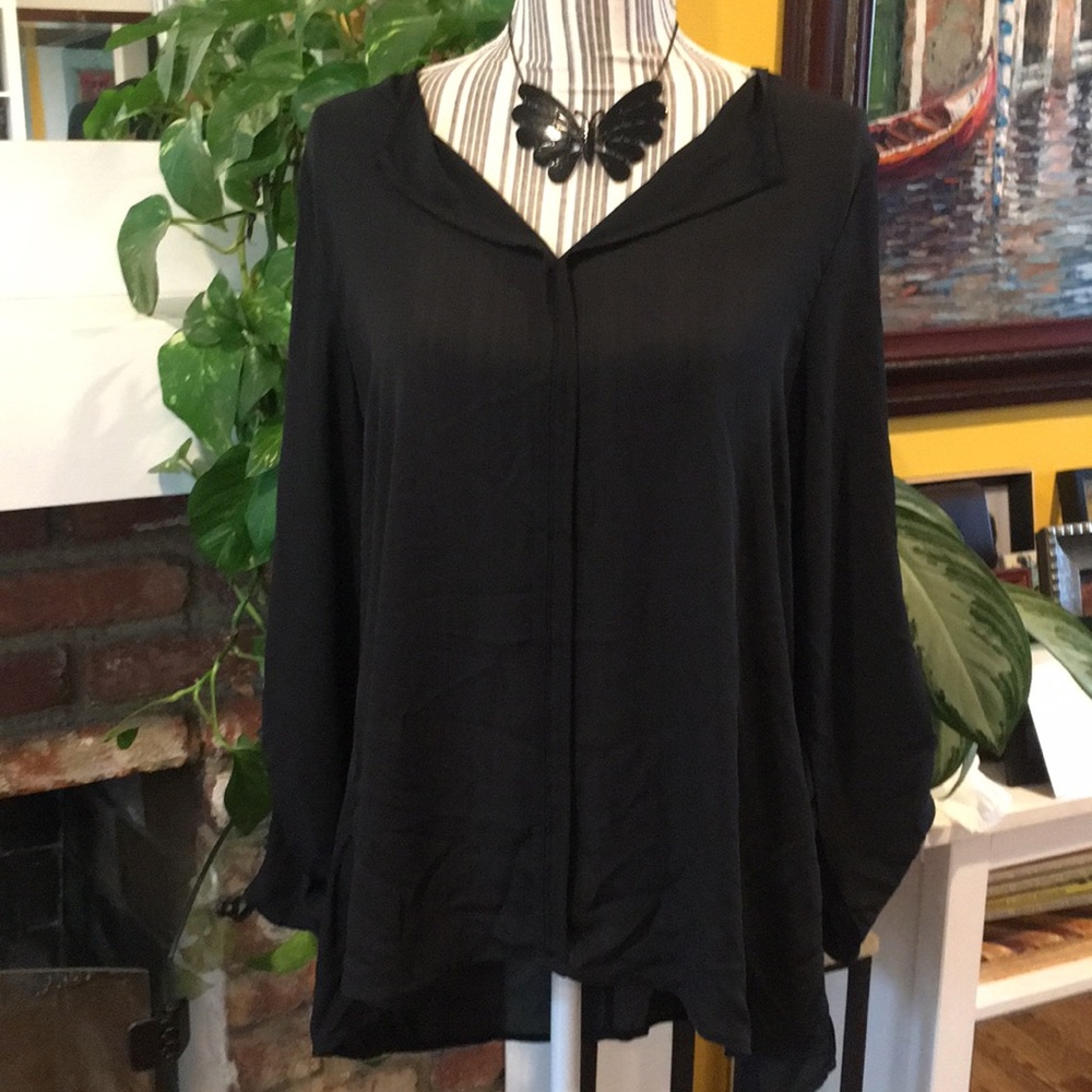 SHEER LONG SLEEVE SHIRT by BOBEAU